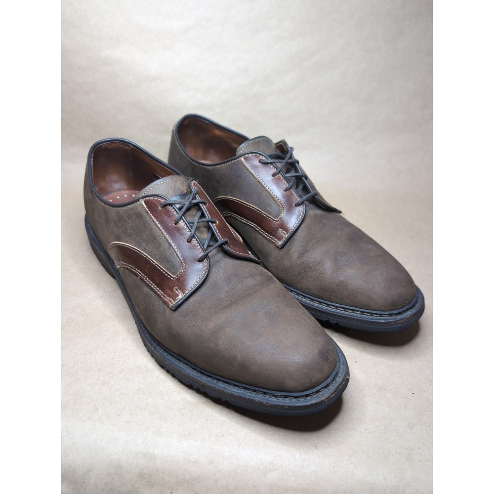 Allen Edmonds Men's 11.5D Berkshire Brown Leather Nubuck Casual Derby Shoes
